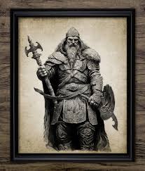 Viking Warrior Wall Art Printable