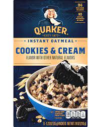 quaker instant oatmeal cookies cream