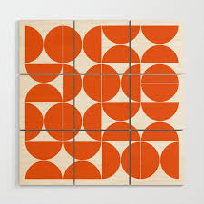 Mid Century Modern Geometric 04 Orange