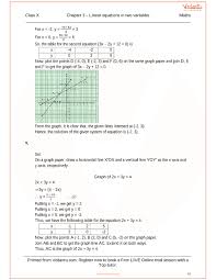 Chapter 3 Linear Equations In Two Variables