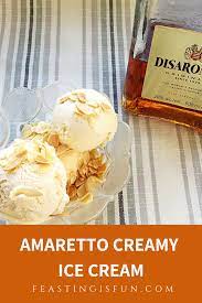 amaretto creamy ice cream feasting is fun