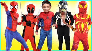 new kids costumes runway show spiderman disney marvel dress up toys fun venom deadpool