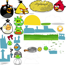 Comic Of Angry Birds - All Angry Birds Sprites Clipart - Full Size Clipart  (#1083900) - PinClipart