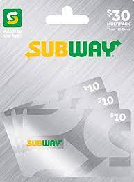Top up your subcard ® with credit both in restaurant and online. Amazon Com Subway Mp Gift Card 30 Gift Cards