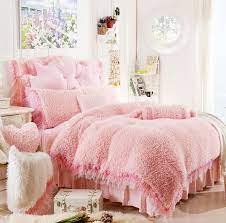 pink fur comforter set pink bedding