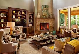 Corner Fireplace Furniture Arrangement