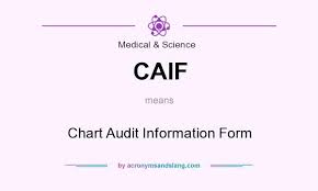 Caif Chart Audit Information Form In Medical Science By