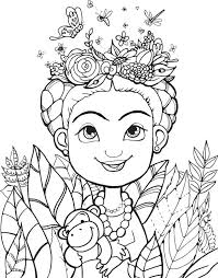 These frida kahlo colouring pages are inspired by her paintings: Free Frida Kahlo Coloring Pages