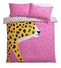 reversible bedding leopard print