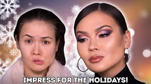 glam holiday makeup tutorial 2018