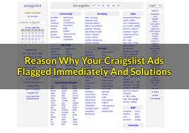 reason why your craigslist ads flagged