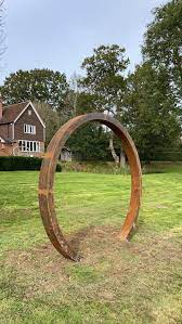 Exterior Rustic Moon Gate Archway