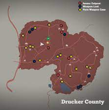 Drucker county is one of the four main maps in the campaign of state of decay 2, alongside cascade hills, meagher valley, and providence ridge. Drucker County Rare Weapons Stateofdecay