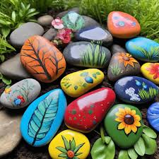 Ai4crafts Painted Rock Garden Markers