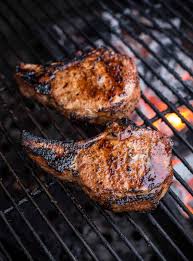 grilled pork chops with maple and soy