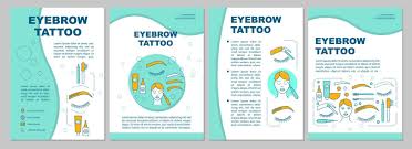eyebrow tattoo brochure template layout