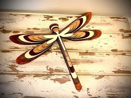 Stacked Dragonfly Wood 3d Table Art