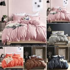 solid ruffle bedding set with duvet