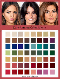 dark autumn color palette and wardrobe