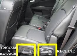 dodge journey how to adjust the seats