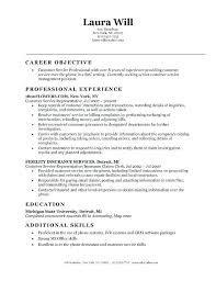 Objective Resumes Examples Objective On Resume Sample Career