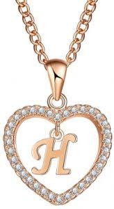 Crystal Pendant Designed Exclusively For The Heart Shape Of The Center H Character For Women