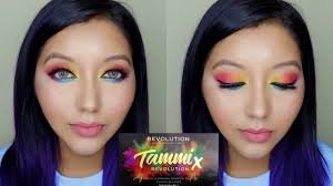 easy rainbow eye makeup tutorial using