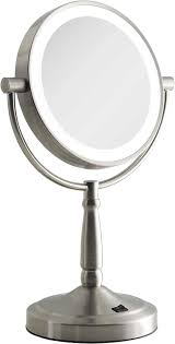 zadro 9 round led makeup mirror with