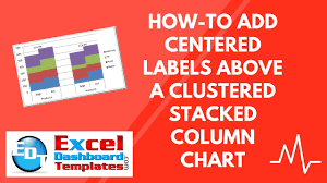 How To Add Centered Labels Above An Excel Clustered Stacked Column Chart