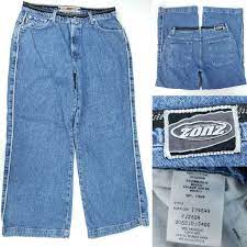 Vintage Late 90s Y2K Zonz Womens Jrs 13 33x30 Wide Leg Jeans Raver Skater  Grunge | eBay