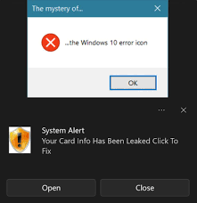 mystery of the windows 10 error icon pop up