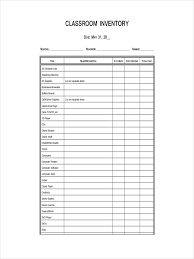 Free 7 Classroom Inventory Examples Samples In Pdf Examples