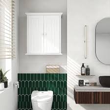 Cadeninc White Bathroom Wall Cabinet