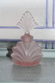 Vintage Art Deco Pink Frosted Glass