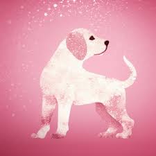 pink background with snow generative ai