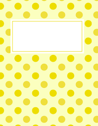 Yellow Polka Dot Binder Cover Binder Cover Templates