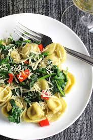 quick tortellini with spinach garlic