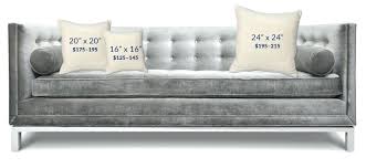 Average Couch Dimensions Pillow Sizes Length Furniture Mm