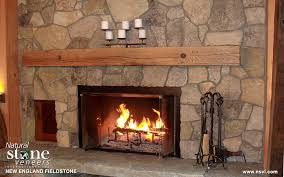 New England Fieldstone Fireplace2