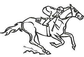 Race Horse Embroidery Design