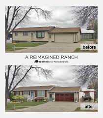 a reimagined ranch exterior with added