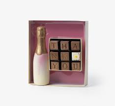 prosecco thank you chocolate gift set