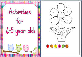 activities for 4 5 year olds teacha