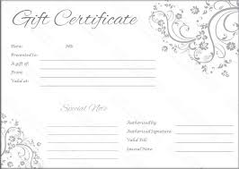 Blank Christmas Gift Certificate Template Homemade Card The