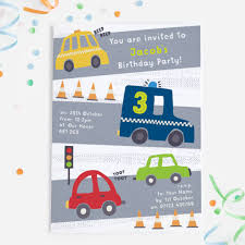 Car Themed Birthday Party Invitations By Mondaland