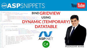 bind gridview using dynamic temporary