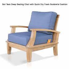 Teak Outdoor Patio Deep Seating Chair