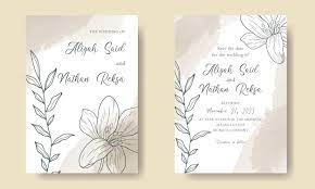 vector simple wedding invitation card