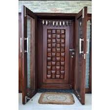 polished modern teak wood main door