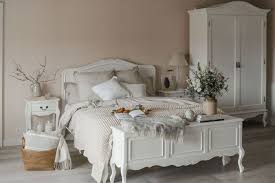 King Size Shabby Chic Wooden Bed Frame